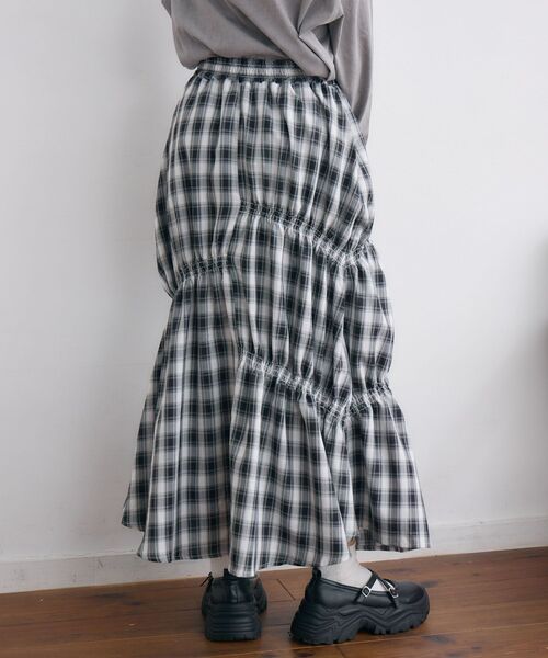 RETRO GIRL(レトロガール)の「【新色追加】ギャザーティアードSK(スカート・レディース・ブラック系その他2/ブラック/ブラウン系その他2/レッド系その他2・FREE)」の18枚目の写真