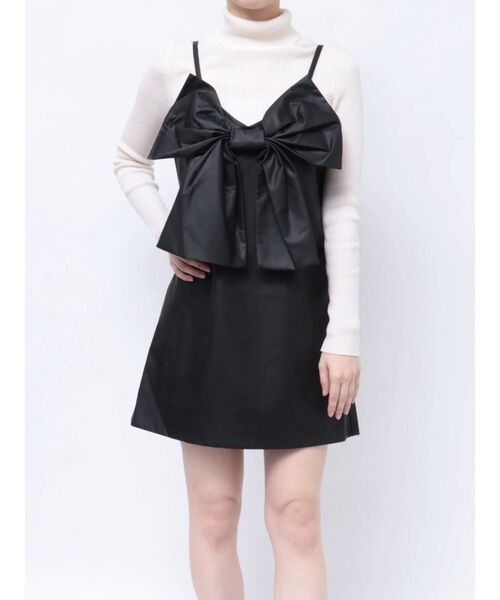 jouetie（ジュエティ）の「BIGリボンジャンスカ（ジャンパースカート・レディース・ブラック/ブラウン・MEDIUM）」の17枚目の写真