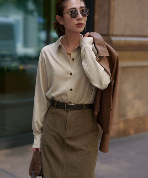 23区（ニジュウサンク）の「【滝沢眞規子さん着用】ホールレス ベルト（ベルト・レディース・ブラック系/ダークブラウン系・32/38/44）」の21枚目の写真