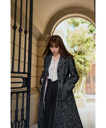 美品✨Her lip to Wool-Blendヘリンボーンウールチェスター Herringbone Wool-Blend Classic Coat（チェスターコート）｜Her