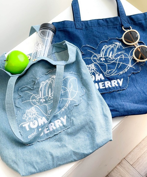 Tom&Jerry(トムアンドジェリー)の「TOM and JERRY×Flapperデニムトート(トートバッグ・レディース・ブルー/ライトブルー・FREE)」の3枚目の写真