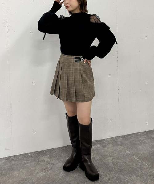 archives(アルシーヴ)の「ショルダーシアーリブフェザーニット(ニット/セーター・レディース・ブラック/ピンクベージュ/アイボリー/ブルーグレー・MEDIUM)」の8枚目の写真