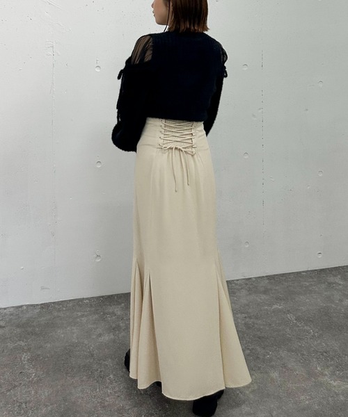 archives(アルシーヴ)の「ショルダーシアーリブフェザーニット(ニット/セーター・レディース・ブラック/ピンクベージュ/アイボリー/ブルーグレー・MEDIUM)」の14枚目の写真