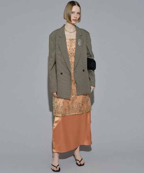 セール】2way asymmetry check jacket / 2wayアシンメトリー