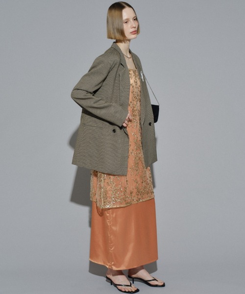 yae 2wayアシンメトリーチェックジャケット セール】2way asymmetry check jacket / 2wayアシンメトリー