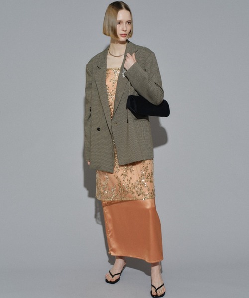 yae(ヤエ)の「2way asymmetry check jacket / 2wayアシンメトリーチェックジャケット(テーラードジャケット・レディース・ブラウン/グレー系その他・FREE)」の20枚目の写真