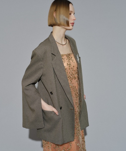 yae 2wayアシンメトリーチェックジャケット yae(ヤエ)の「2way asymmetry check jacket / 2way