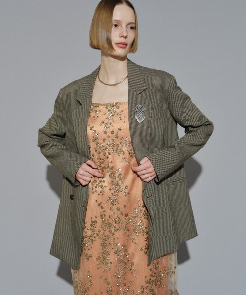 美品 yae ヤエ 2way アシンメトリーチェックジャケット yae（ヤエ）の「2way asymmetry check jacket / 2way