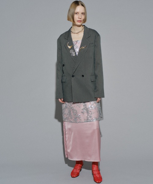 yae 2wayアシンメトリーチェックジャケット セール】2way asymmetry check jacket / 2wayアシンメトリー