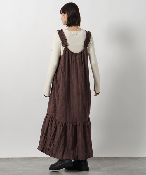LAKOLE（ラコレ）の「スエードライククリンクルワンピース / 234621（ワンピース・レディース・ベージュ/ブラウン/ブラック・SMALL/MEDIUM）」の21枚目の写真