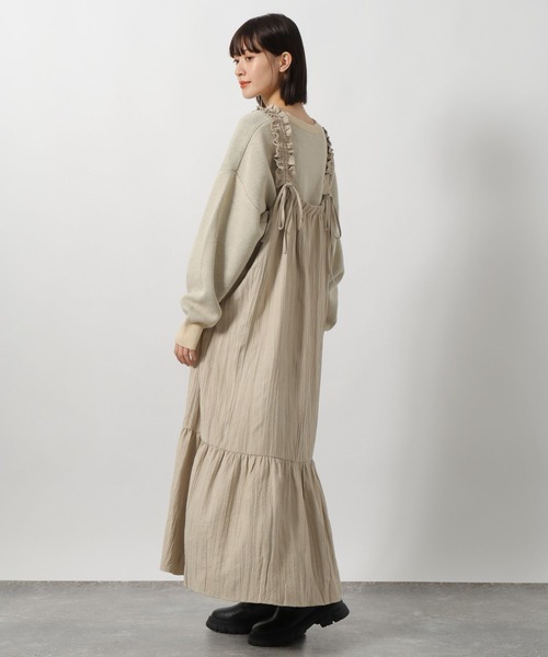 LAKOLE（ラコレ）の「スエードライククリンクルワンピース / 234621（ワンピース・レディース・ベージュ/ブラウン/ブラック・SMALL/MEDIUM）」の11枚目の写真