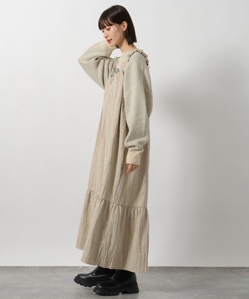 LAKOLE（ラコレ）の「スエードライククリンクルワンピース / 234621（ワンピース・レディース・ベージュ/ブラウン/ブラック・SMALL/MEDIUM）」の12枚目の写真