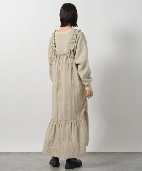 LAKOLE（ラコレ）の「スエードライククリンクルワンピース / 234621（ワンピース・レディース・ベージュ/ブラウン/ブラック・SMALL/MEDIUM）」の13枚目の写真