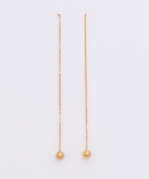 for/c(フォーシー)の「ボールチェーンピアス【サージカルステンレス】(ピアス(両耳用)・レディース・ゴールド/シルバー・フリー)」の10枚目の写真