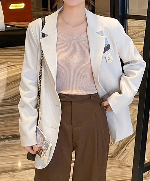 Miniministore(ミニミニストア)の「ニットトップス ラウンドネック 春秋冬(ニット/セーター・レディース・アイボリー/ブラック/ピンクベージュ/マスタード/ホワイト/ブラウン/グレー・FREE)」の16枚目の写真