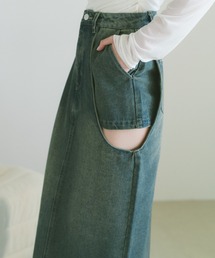 VANNIE U | サイドカットアウトデニムスカート/SM展開(デニムスカート)