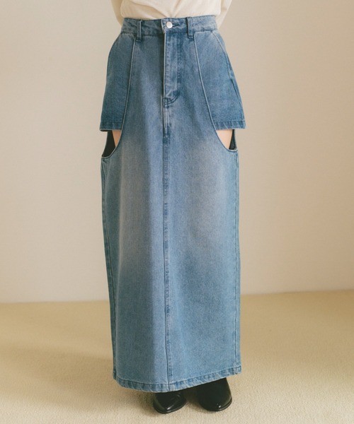 Randy Mサイズ　カットアウトマーメイドデニムスカート カットアウトマーメイドデニムスカート – Randy