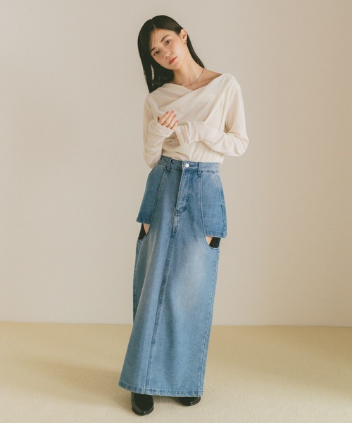 Randy　カットアウトマーメイドデニムスカート　Mサイズ カットアウトマーメイドデニムスカート – Randy