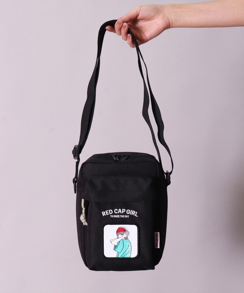 Red Cap Girl(レッドキャプガール)の「(LG)【Red Cap Girl】スクエア ショルダーバッグ(ショルダーバッグ・メンズ・ブラック×レッド/ブラック×グリーン/ブラック×ベージュ・ONE SIZE)」の18枚目の写真