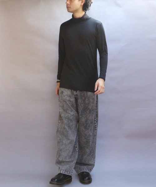 8(eight)(エイト)の「裏起毛ストレッチタートルネック(Tシャツ/カットソー・メンズ・ネイビー/ブラック/ホワイト/チャコールグレー・SMALL/MEDIUM/X-LARGE/LARGE)」の12枚目の写真