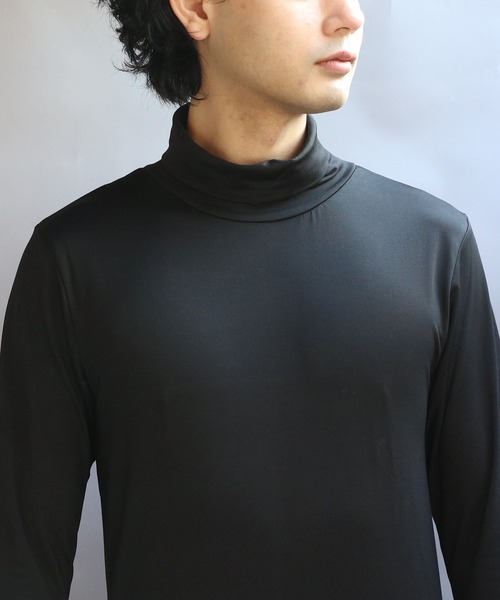 8(eight)(エイト)の「裏起毛ストレッチタートルネック(Tシャツ/カットソー・メンズ・ネイビー/ブラック/ホワイト/チャコールグレー・SMALL/MEDIUM/X-LARGE/LARGE)」の21枚目の写真