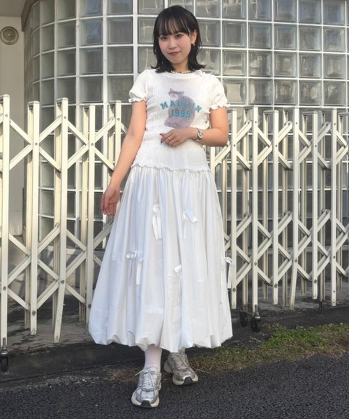 Candy Stripper（キャンディストリッパー）の「MY RIBBON BALLOON スカート（スカート・レディース・オフホワイト/ピンク/ブラック・FREE）」の10枚目の写真