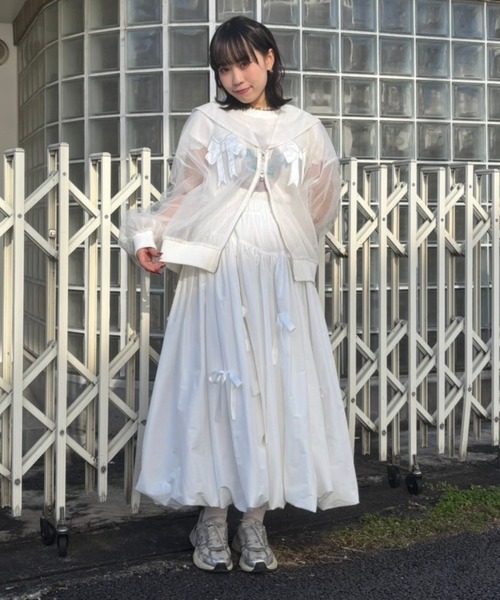 Candy Stripper（キャンディストリッパー）の「MY RIBBON BALLOON スカート（スカート・レディース・オフホワイト/ピンク/ブラック・FREE）」の6枚目の写真