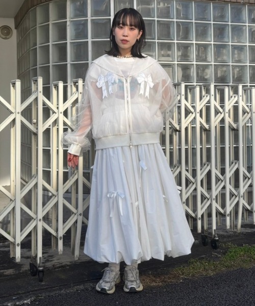 Candy Stripper（キャンディストリッパー）の「MY RIBBON BALLOON スカート（スカート・レディース・オフホワイト/ピンク/ブラック・FREE）」の7枚目の写真