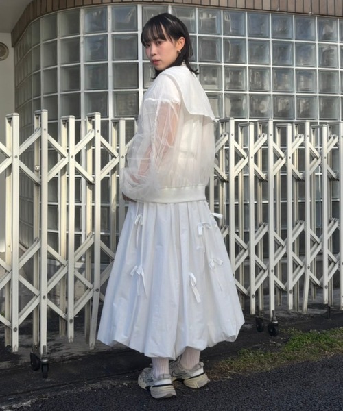 Candy Stripper（キャンディストリッパー）の「MY RIBBON BALLOON スカート（スカート・レディース・オフホワイト/ピンク/ブラック・FREE）」の8枚目の写真