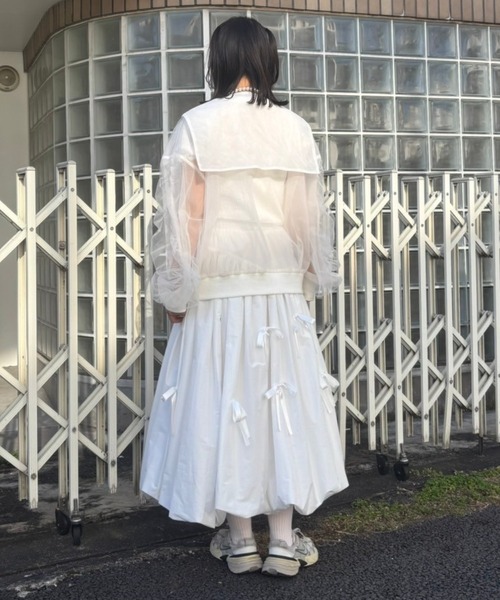 Candy Stripper（キャンディストリッパー）の「MY RIBBON BALLOON スカート（スカート・レディース・オフホワイト/ピンク/ブラック・FREE）」の9枚目の写真