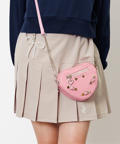 algy（アルジー）の「りぼんチャーム付きプリーツスカパン（スカート・キッズ・ブラック/グレー/ベージュ・XXX-SMALL/XX-SMALL/X-SMALL/MEDIUM/SMALL）」の3枚目の写真