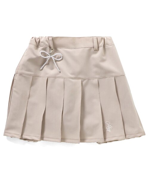 algy（アルジー）の「りぼんチャーム付きプリーツスカパン（スカート・キッズ・ブラック/グレー/ベージュ・XXX-SMALL/XX-SMALL/X-SMALL/MEDIUM/SMALL）」の15枚目の写真