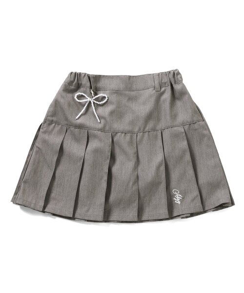 algy（アルジー）の「りぼんチャーム付きプリーツスカパン（スカート・キッズ・ブラック/グレー/ベージュ・XXX-SMALL/XX-SMALL/X-SMALL/MEDIUM/SMALL）」の19枚目の写真