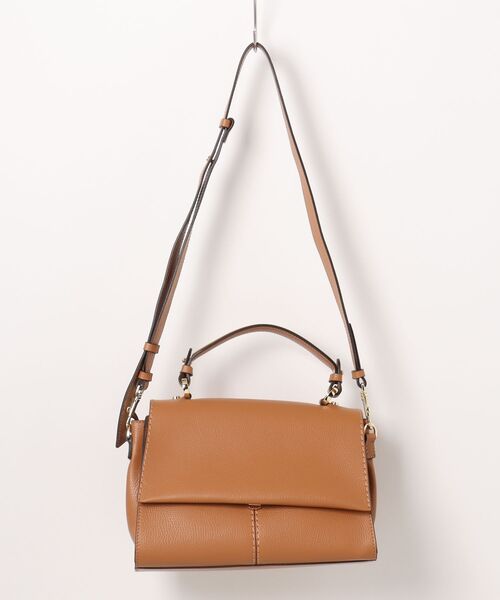 LORISTELLA】シュリンクレザーフラップハンドバッグ(Q56409