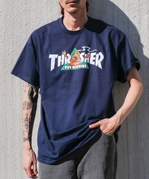 THRASHER（スラッシャー）の「TOY MACHINE VORTEX S/S T-SHIRTS/スラッシャーボックスシルエット前面プリント半袖Tシャツ（Tシャツ/カットソー）」