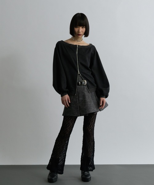 Ellno de Mavie（エルノデメヴィ）の「合皮アソートミニスカパン/SETUP対応（その他パンツ・レディース・ブラック/チャコールグレー・FREE）」の14枚目の写真