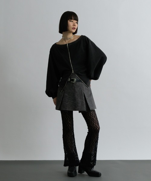 Ellno de Mavie（エルノデメヴィ）の「合皮アソートミニスカパン/SETUP対応（その他パンツ・レディース・ブラック/チャコールグレー・FREE）」の16枚目の写真