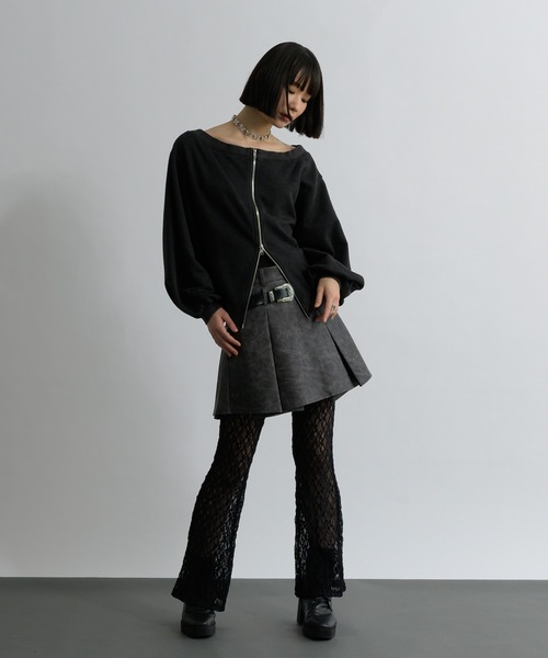 Ellno de Mavie（エルノデメヴィ）の「合皮アソートミニスカパン/SETUP対応（その他パンツ・レディース・ブラック/チャコールグレー・FREE）」の17枚目の写真