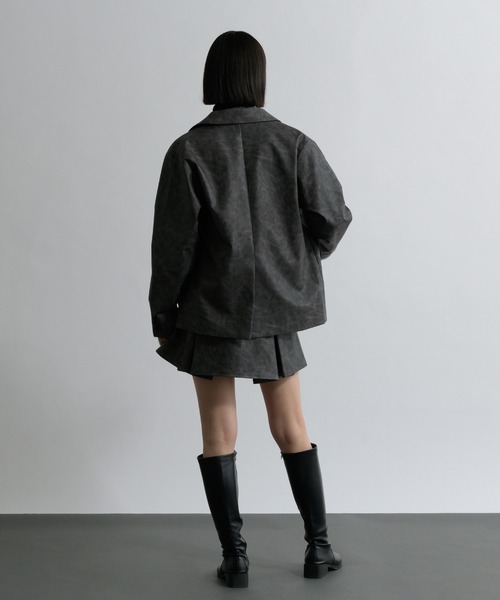 Ellno de Mavie（エルノデメヴィ）の「合皮アソートミニスカパン/SETUP対応（その他パンツ・レディース・ブラック/チャコールグレー・FREE）」の21枚目の写真