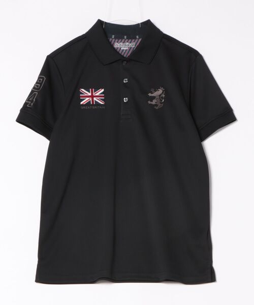 Admiral Golf（アドミラル　ゴルフ）の「ﾌﾗｯｸﾞﾎﾟﾛｼｬﾂ（ポロシャツ・メンズ・ホワイト/ネイビー/ブラック・LL/L/M）」の2枚目の写真