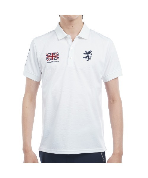 Admiral Golf（アドミラル　ゴルフ）の「ﾌﾗｯｸﾞﾎﾟﾛｼｬﾂ（ポロシャツ・メンズ・ホワイト/ネイビー/ブラック・LL/L/M）」の4枚目の写真
