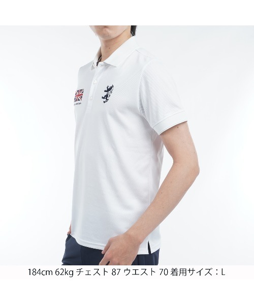 Admiral Golf（アドミラル　ゴルフ）の「ﾌﾗｯｸﾞﾎﾟﾛｼｬﾂ（ポロシャツ・メンズ・ホワイト/ネイビー/ブラック・LL/L/M）」の5枚目の写真
