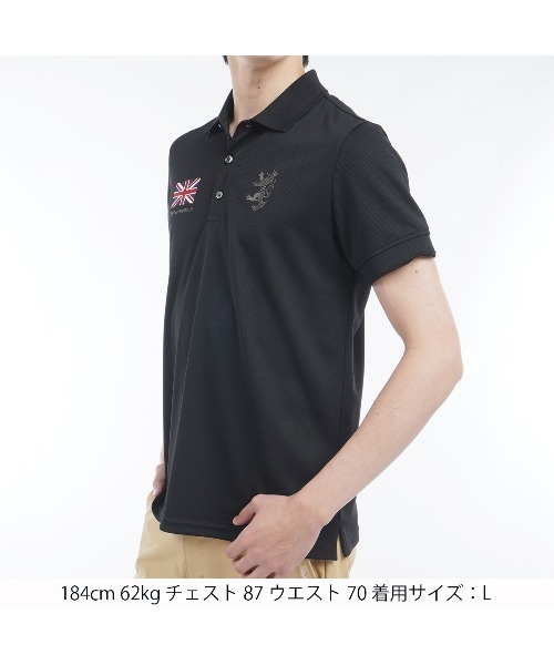 Admiral Golf（アドミラル　ゴルフ）の「ﾌﾗｯｸﾞﾎﾟﾛｼｬﾂ（ポロシャツ・メンズ・ホワイト/ネイビー/ブラック・LL/L/M）」の8枚目の写真