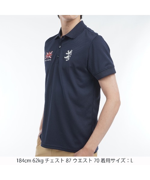 Admiral Golf（アドミラル　ゴルフ）の「ﾌﾗｯｸﾞﾎﾟﾛｼｬﾂ（ポロシャツ・メンズ・ホワイト/ネイビー/ブラック・LL/L/M）」の17枚目の写真