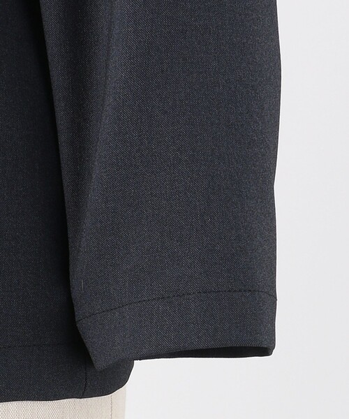 green label relaxing（グリーンレーベルリラクシング）の「A+ PEシャークスキン 1B ノーカラー ジャケット -ウォッシャブル・ストレッチ・防シワ-（ノーカラージャケット・メンズ・ブラウン/ネイビー・S/M/L/XL）」の5枚目の写真