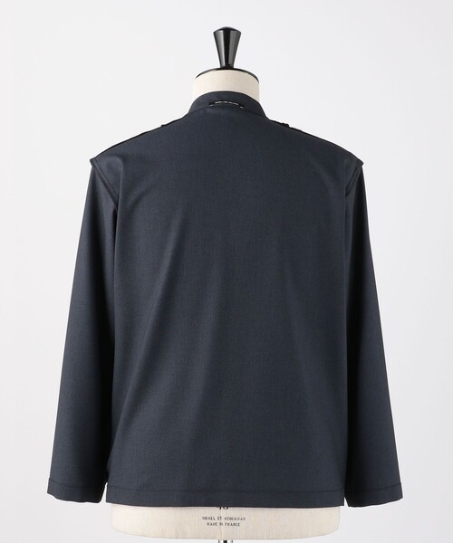 green label relaxing（グリーンレーベルリラクシング）の「A+ PEシャークスキン 1B ノーカラー ジャケット -ウォッシャブル・ストレッチ・防シワ-（ノーカラージャケット・メンズ・ブラウン/ネイビー・S/M/L/XL）」の11枚目の写真