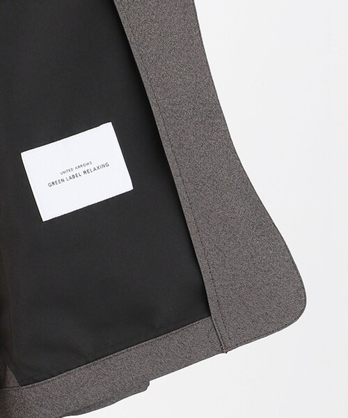 green label relaxing（グリーンレーベルリラクシング）の「A+ PEシャークスキン 1B ノーカラー ジャケット -ウォッシャブル・ストレッチ・防シワ-（ノーカラージャケット・メンズ・ブラウン/ネイビー・S/M/L/XL）」の15枚目の写真