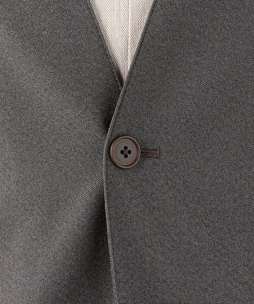 green label relaxing（グリーンレーベルリラクシング）の「A+ PEシャークスキン 1B ノーカラー ジャケット -ウォッシャブル・ストレッチ・防シワ-（ノーカラージャケット・メンズ・ブラウン/ネイビー・S/M/L/XL）」の16枚目の写真