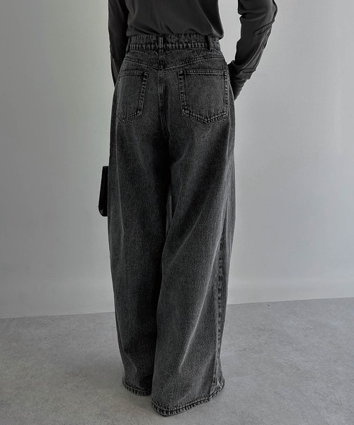 Mfpen グレー デニム ワイドパンツ Mfpen グレー デニム ワイドパンツ