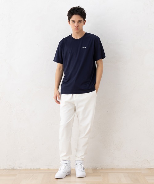 FILA(フィラ)の「FILA フィラ ブランド ロゴ 刺繍 ワンポイント グラデーション プリント 吸汗速乾 クルーネック 半袖 Tシャツ(Tシャツ/カットソー・メンズ・ネイビー/ブラック/ホワイト・LL/M/L)」の9枚目の写真